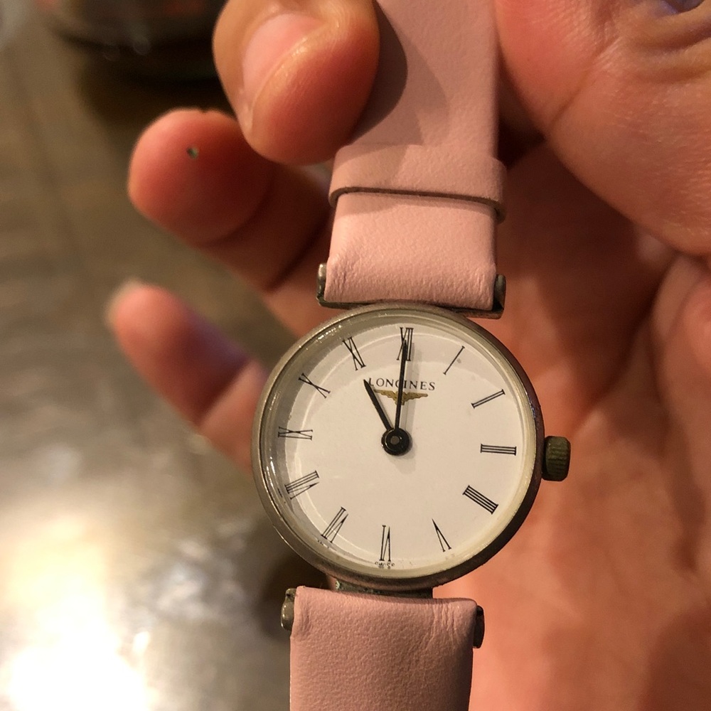 Longines Rose Pink Strap Classic Round Watch